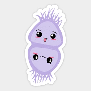 Cute Bacteria Microbes Sticker